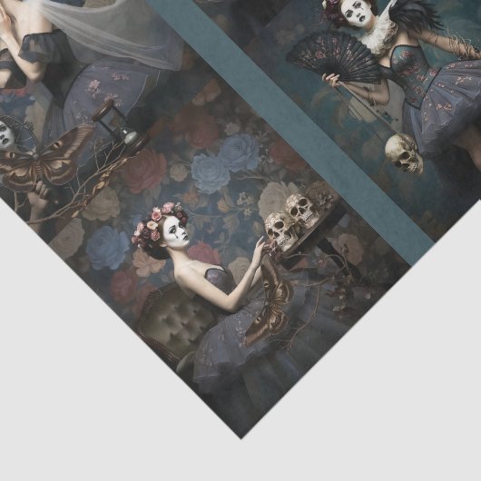 Decoupage/Ephemera Sheet Vitnage Gothic Style Seid 薄葉紙 (詳細)