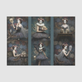 Decoupage/Ephemera Sheet Vitnage Gothic Style Seid 薄葉紙