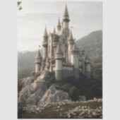 Decoupage Fantasy Castle Ireland Mountains 薄葉紙 (正面)
