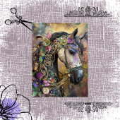 Decoupage Fantasy Royal Mane Horse Portrait 薄葉紙