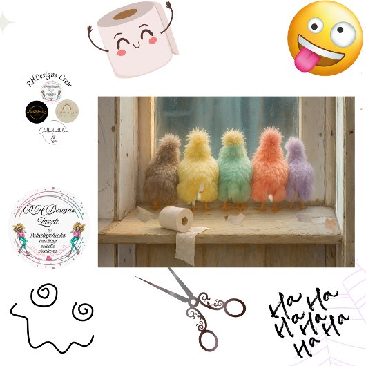 Decoupage Farmhouse Chicks Bathroom Toilet Paper 薄葉紙