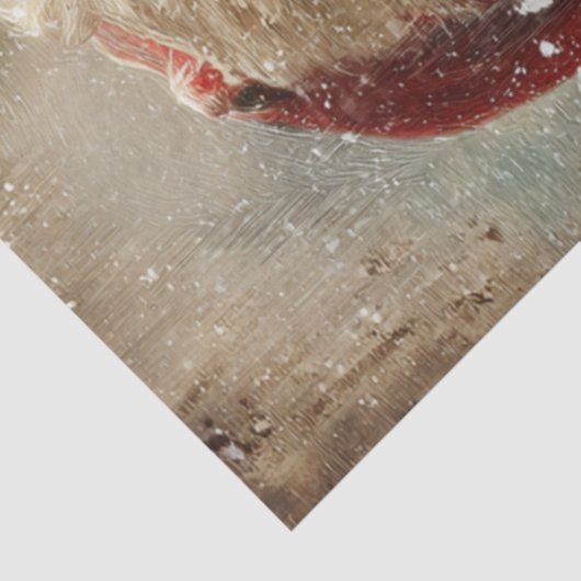 Decoupage Festive Santa Claus Holly Tree 薄葉紙 (詳細)