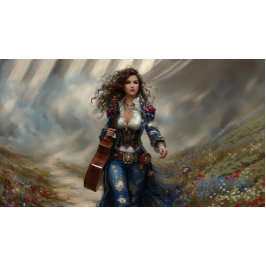 Decoupage Fields of Melody Country Singer  薄葉紙