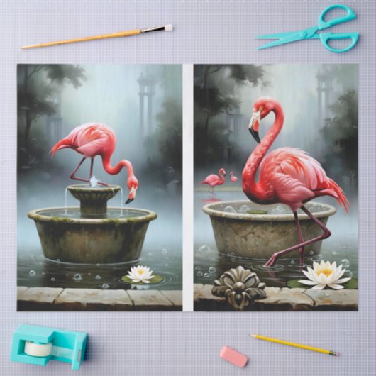 Decoupage Flamingo Collection 薄葉紙 (クラフト)