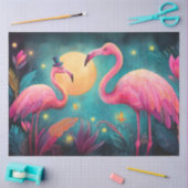 Decoupage Flamingo Heather Fireflies Love Story 薄葉紙 (クラフト)