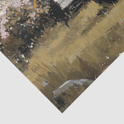 Decoupage Floral Wagon and White Barn  薄葉紙 (詳細)