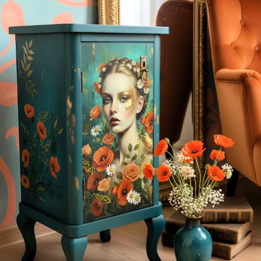 Decoupage Floral Woman 薄葉紙