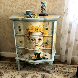 Decoupage Floral Woman 薄葉紙