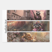 Decoupage Fox Forest Scenes Handsaw Panels  ラッピングペーパーシート (正面2)