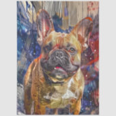 Decoupage French Bulldog Abstract Furniture Art 薄葉紙 (正面)