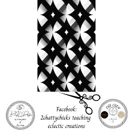 Decoupage Geometric Black White Abstract Pattern  薄葉紙