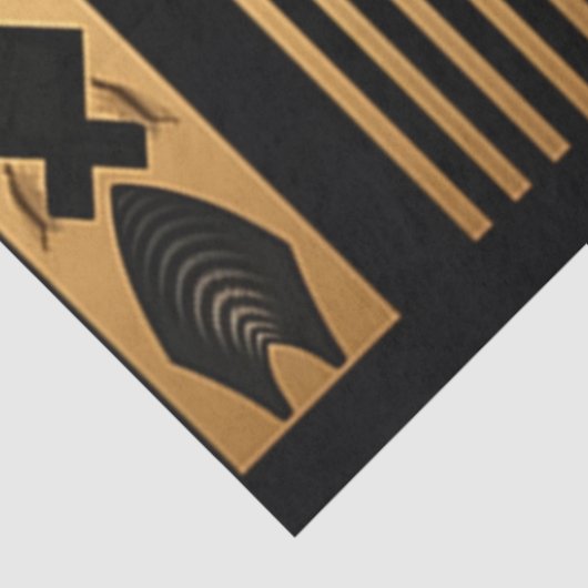 Decoupage Gold Black Ornamental Patterns Inlay  薄葉紙 (詳細)