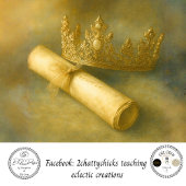 Decoupage Golden Crown Parchment Scroll 薄葉紙