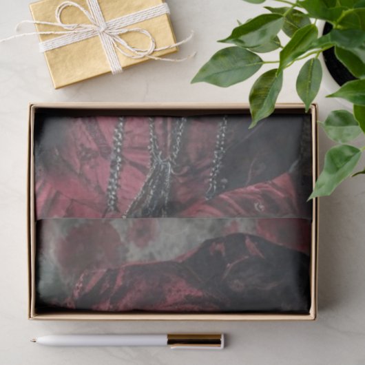 Decoupage Gothic Christmas Good Witch in Red 薄葉紙 (ギフト)