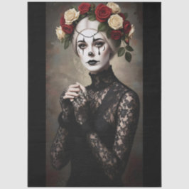 Decoupage Gothic Rose Queen – Dark Romantic Art  薄葉紙