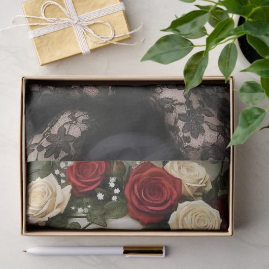 Decoupage Gothic Rose Queen – Dark Romantic Art  薄葉紙 (ギフト)