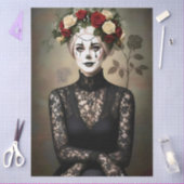 Decoupage Gothic Rose Queen – Dark Romantic Art  薄葉紙 (クラフト)