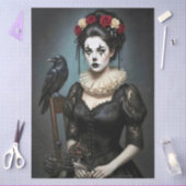 Decoupage Gothic Rose Queen – Dark Romantic Art  薄葉紙 (クラフト)