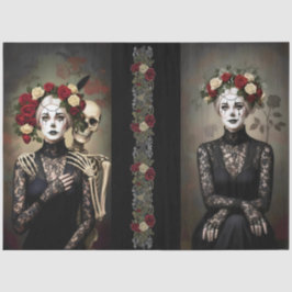 Decoupage Gothic Rose Queen – Dark Romantic Art  薄葉紙
