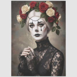 Decoupage Gothic Rose Queen – Dark Romantic Art  薄葉紙