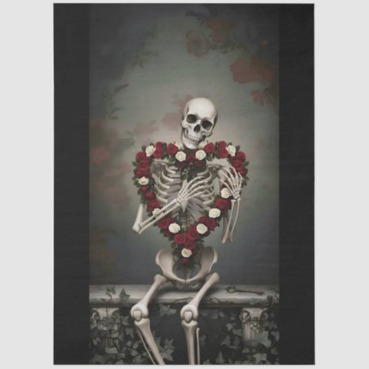 Decoupage Gothic Rose Queen – Dark Romantic Art 薄葉紙 (正面)