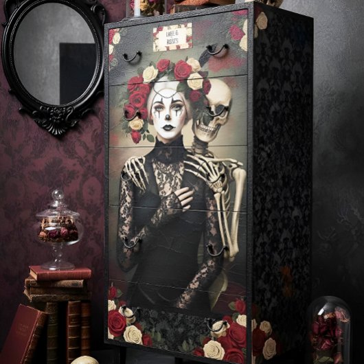 Decoupage Gothic Rose Queen – Dark Romantic Art  薄葉紙