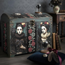 Decoupage Gothic Rose Queen – Dark Romantic Art  薄葉紙