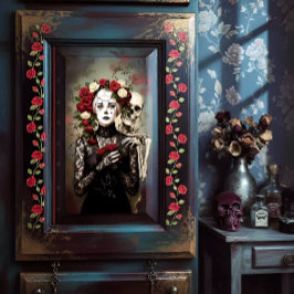 Decoupage Gothic Rose Queen – Dark Romantic Art  薄葉紙