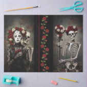 Decoupage Gothic Rose Queen – Dark Romantic Art  薄葉紙 (クラフト)