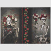Decoupage Gothic Rose Queen – Dark Romantic Art  薄葉紙 (正面)