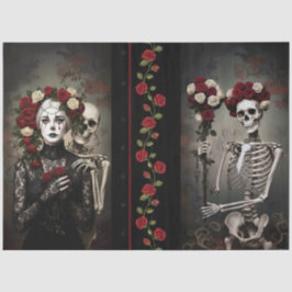 Decoupage Gothic Rose Queen – Dark Romantic Art  薄葉紙