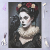 Decoupage Gothic Rose Queen – Dark Romantic Art 薄葉紙 (クラフト)