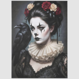 Decoupage Gothic Rose Queen – Dark Romantic Art  薄葉紙
