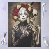 Decoupage Gothic Rose Queen – Dark Romantic Art  薄葉紙 (クラフト)
