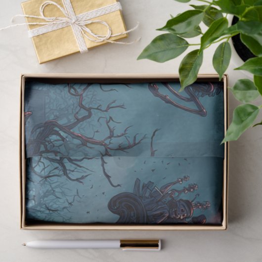 Decoupage Gothic Santa Midnight Sleigh Ride 薄葉紙 (ギフト)