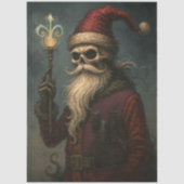 Decoupage Gothic Skeletal Santa  薄葉紙 (正面)