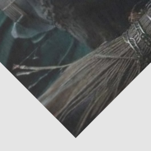 Decoupage Gothic Skeletal Witch in Forest  薄葉紙 (詳細)