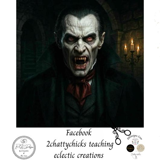 Decoupage Gothic Vampire Art 薄葉紙