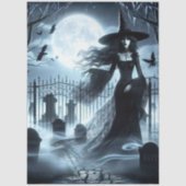 Decoupage Gothic Witch Graveyard Artwork  薄葉紙 (正面)