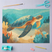 Decoupage Graphic Sea Turtle 薄葉紙 (クラフト)