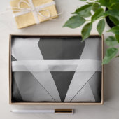 Decoupage Grayscale Geometric Patterns Diamond 薄葉紙 (ギフト)