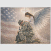 Decoupage Guardian Angel of American Soldier  薄葉紙 (正面)