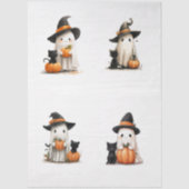 Decoupage Halloween Ghosts Scrapbooking  薄葉紙 (正面)