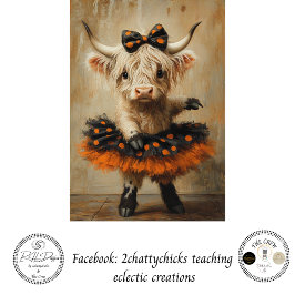 Decoupage Halloween Highland Ballerina Whimsy 薄葉紙
