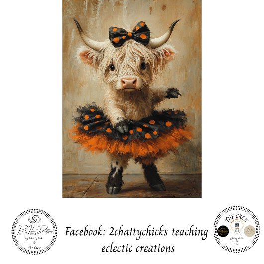 Decoupage Halloween Highland Ballerina Whimsy  薄葉紙