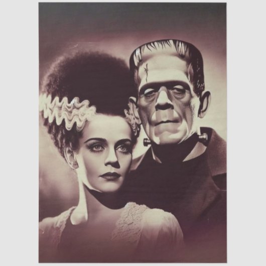 Decoupage Halloween Mr & Mrs. Bolt Horror Duo 薄葉紙 (正面)