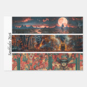 Decoupage Hand Saw Art Western 26x6" Designs  ラッピングペーパーシート (正面2)