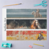 Decoupage Hand Saw Art Western 26x6" Designs  薄葉紙 (クラフト)