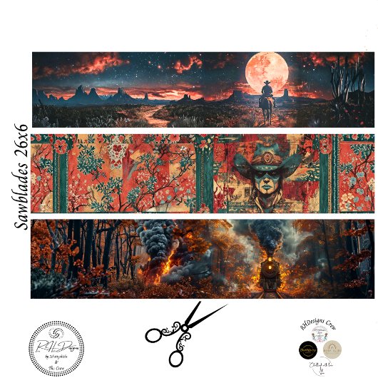 Decoupage Handsaw 26x6" Western Designs  薄葉紙