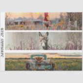 Decoupage Handsaw Designs Rooster Donkey Truck  薄葉紙 (正面)